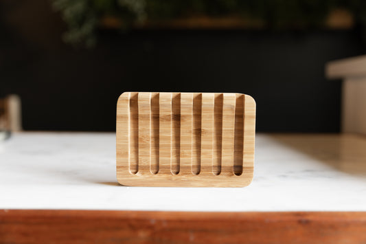 Bamboo Waterfall Self-Draining Soap Dish