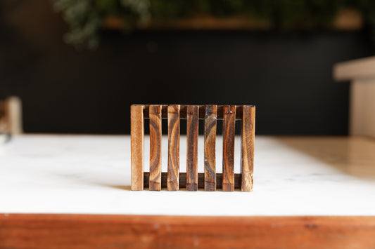 Slatted Wood Soap Dish